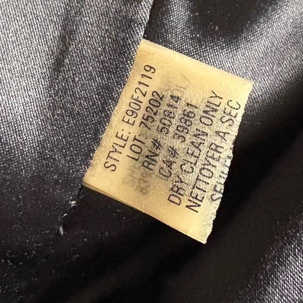 Vintage Elie Tahari Herringbone Wool Cashmere Mandarin Military Blazer - Picture 4 of 4